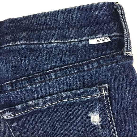 MOTHER The Looker Dark Grafitti Distressed Jeans - Picture 14 of 16